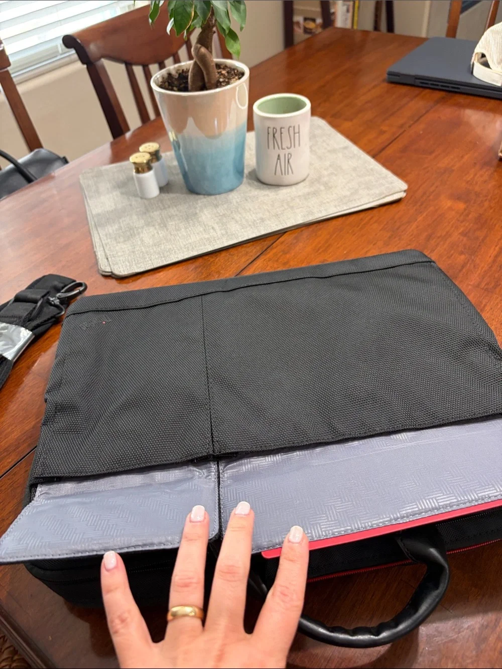 NWOT ThinkPad Black Laptop Briefcase with Red Accent